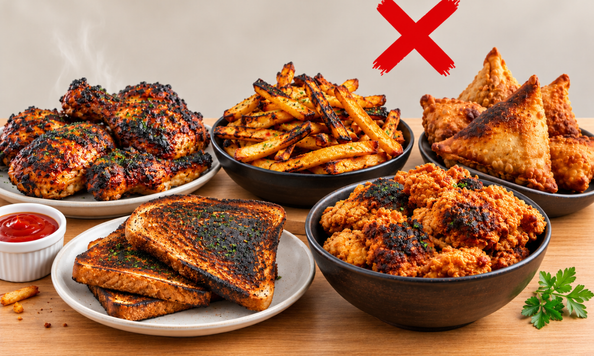 Frequently burnt, charred and deep-fried foods to limit for better health