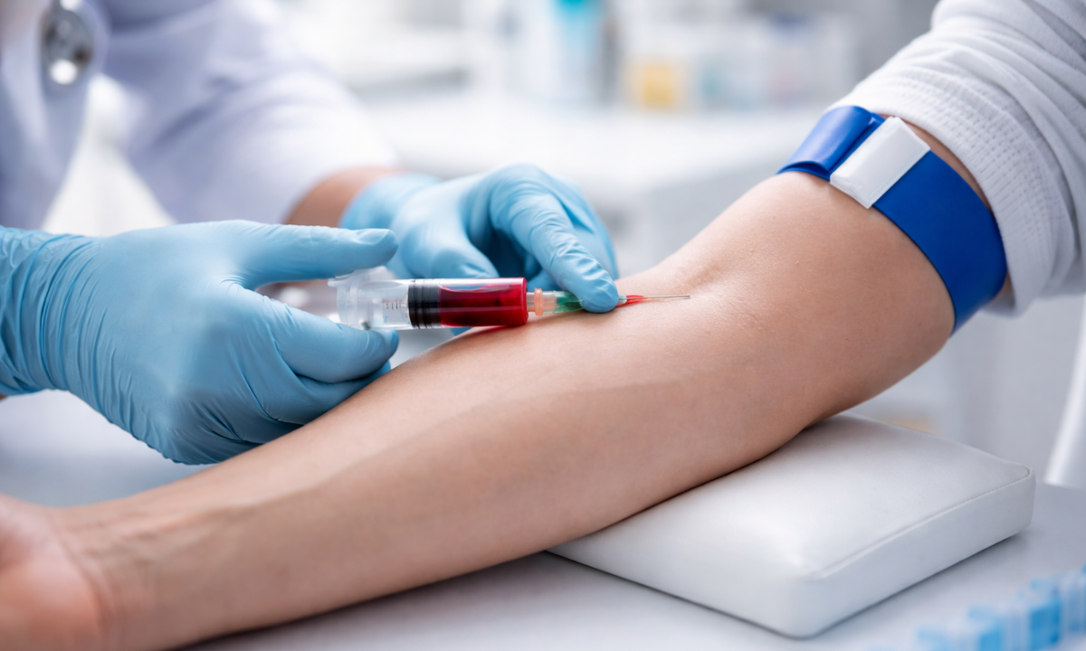 Blood test for thyroid scan