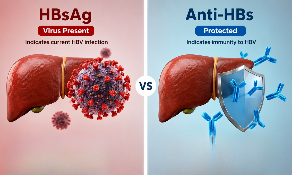 HBsAG and Anti-HBs DIfferences