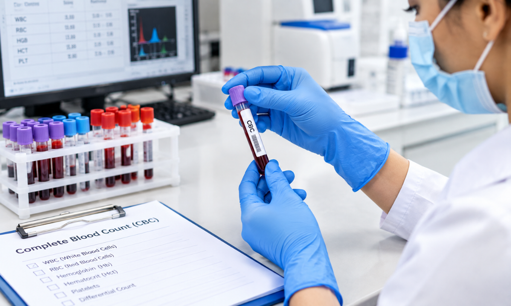 Blood sample tubes for complete blood count test