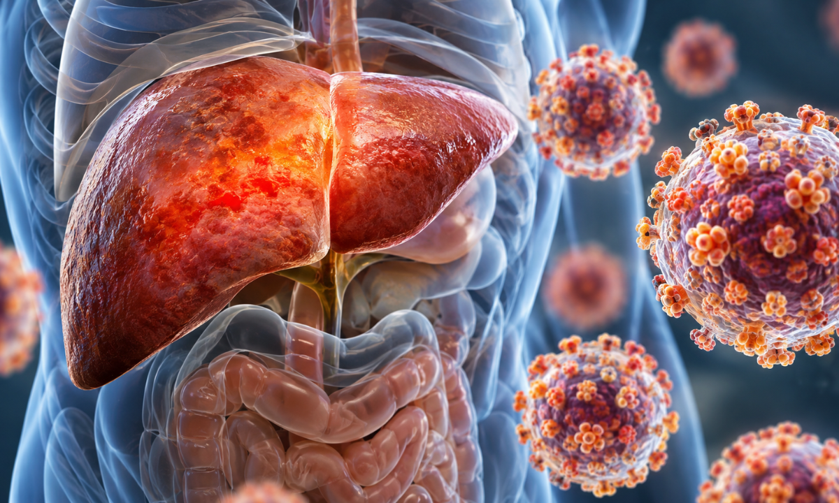 Hepatitis B virus affecting the liver