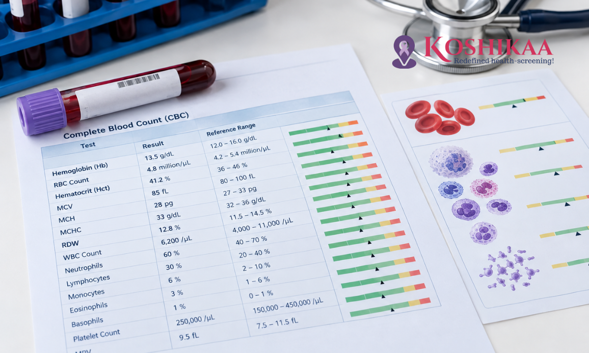 CBC blood test normal range and results