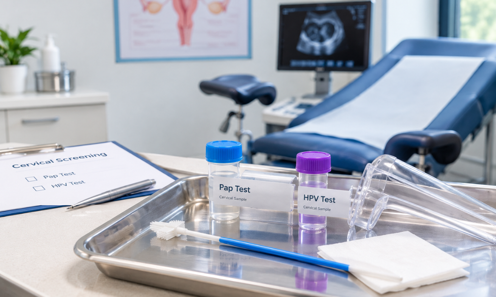 Cervical cancer screening using Pap tests and HPV testing