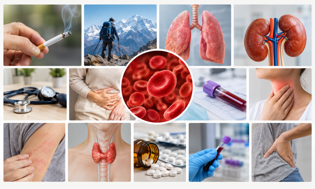 Common causes of high haemoglobin levels