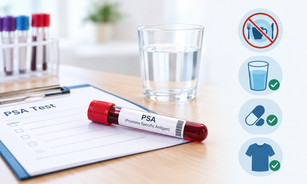 Preparing for a PSA blood test with medical guidance and precautions