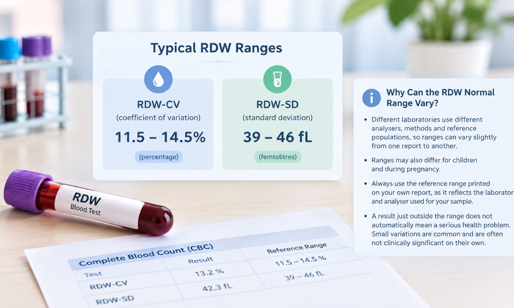 What Is the Normal Range for an RDW Blood Test?